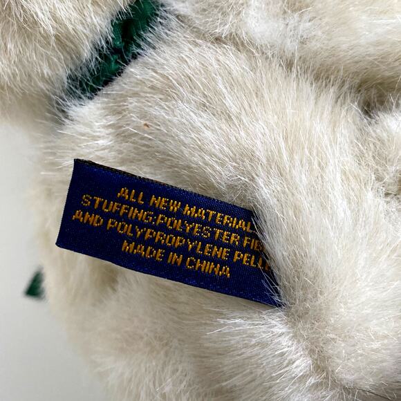 Boyds Collection 2001 Happy Birthday Bear Plush Off White w/Red Party Hat - Picture 7 of 9